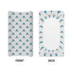 Smiley Shark Pattern Print Changing Pad Cover