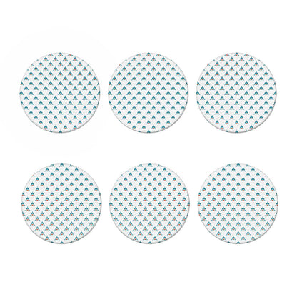 Smiley Shark Pattern Print Coaster Set