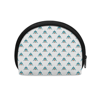 Smiley Shark Pattern Print Coin Purse