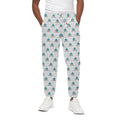 Smiley Shark Pattern Print Cotton Sweatpants