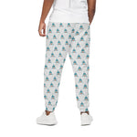 Smiley Shark Pattern Print Cotton Pants