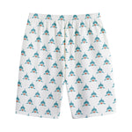 Smiley Shark Pattern Print Cotton Shorts