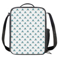 Smiley Shark Pattern Print Crossbody Lunch Bag