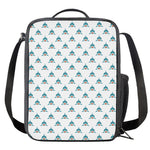 Smiley Shark Pattern Print Crossbody Lunch Bag