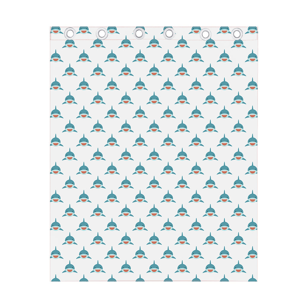 Smiley Shark Pattern Print Curtain