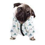 Smiley Shark Pattern Print Dog Zip Up Hoodie