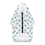Smiley Shark Pattern Print Dog Zip Up Hoodie