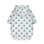 Smiley Shark Pattern Print Dog Zip Up Hoodie