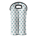 Smiley Shark Pattern Print Double Neoprene Wine Tote