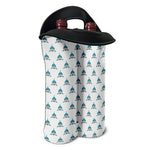 Smiley Shark Pattern Print Double Neoprene Wine Tote