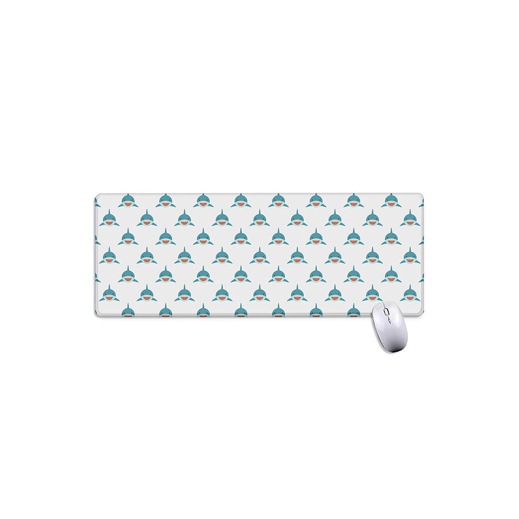 Smiley Shark Pattern Print Extended Mouse Pad
