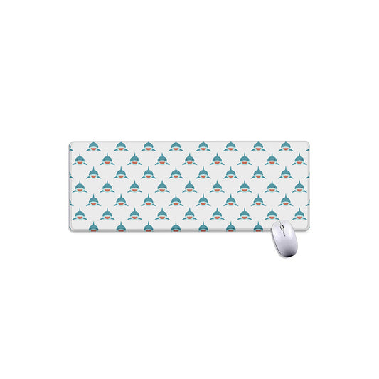 Smiley Shark Pattern Print Extended Mouse Pad