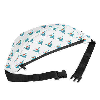Smiley Shark Pattern Print Fanny Pack