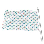 Smiley Shark Pattern Print Flag