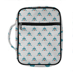 Smiley Shark Pattern Print Front Pocket Bible Bag