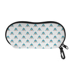 Smiley Shark Pattern Print Glasses Case