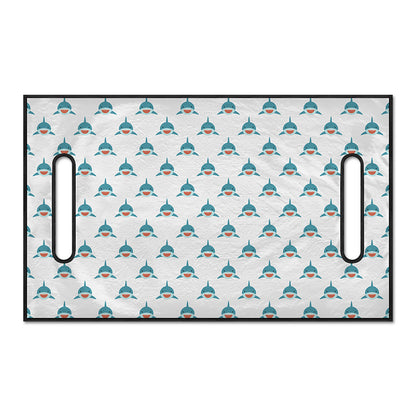 Smiley Shark Pattern Print Golf Cart Seat Cover