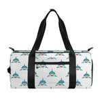 Smiley Shark Pattern Print Gym Bag