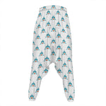 Smiley Shark Pattern Print Hammer Pants