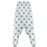 Smiley Shark Pattern Print Hammer Pants