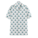 Smiley Shark Pattern Print Hawaiian Shirt