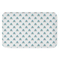 Smiley Shark Pattern Print Indoor Door Mat