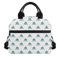 Smiley Shark Pattern Print Insulated Lunch Bag