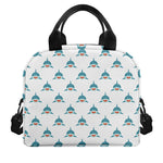 Smiley Shark Pattern Print Insulated Lunch Bag