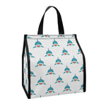 Smiley Shark Pattern Print Insulated Lunch Tote