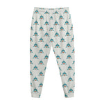 Smiley Shark Pattern Print Jogger Pants