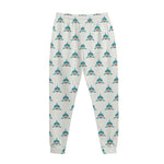 Smiley Shark Pattern Print Jogger Pants