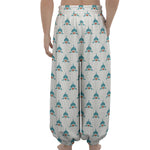 Smiley Shark Pattern Print Lantern Pants
