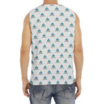 Smiley Shark Pattern Print Men's Fitness Tank Top