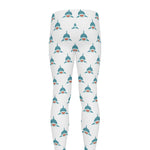 Smiley Shark Pattern Print Men's leggings