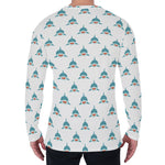 Smiley Shark Pattern Print Men's Long Sleeve T-Shirt