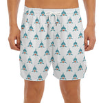 Smiley Shark Pattern Print Men's Split Running Shorts