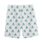 Smiley Shark Pattern Print Men's Sports Shorts