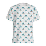 Smiley Shark Pattern Print Men's Sports T-Shirt