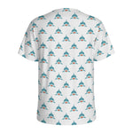 Smiley Shark Pattern Print Men's Sports T-Shirt