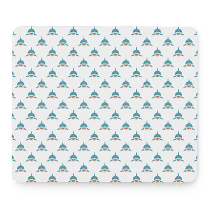 Smiley Shark Pattern Print Mouse Pad
