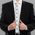 Smiley Shark Pattern Print Necktie