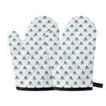 Smiley Shark Pattern Print Oven Mitts