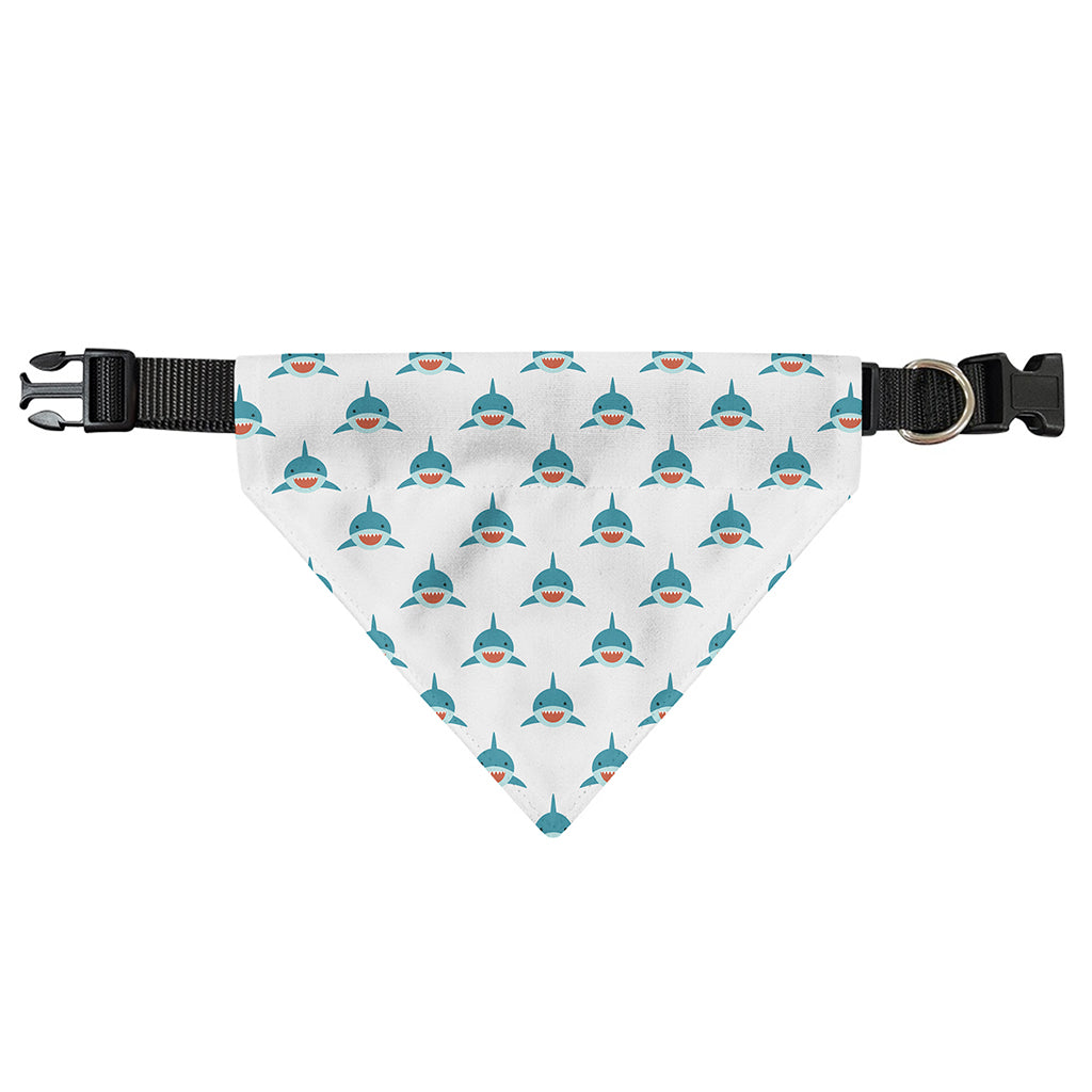 Smiley Shark Pattern Print Over The Collar Dog Bandana