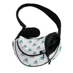 Smiley Shark Pattern Print Pet Sling Carrier