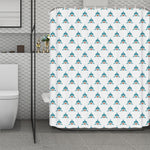 Smiley Shark Pattern Print Polyester Shower Curtain