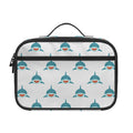 Smiley Shark Pattern Print Portable Lunch Bag