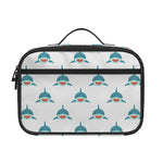 Smiley Shark Pattern Print Portable Lunch Bag