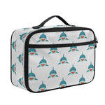 Smiley Shark Pattern Print Portable Lunch Bag