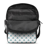 Smiley Shark Pattern Print Rectangular Crossbody Bag