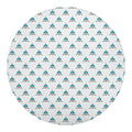 Smiley Shark Pattern Print Round Blanket